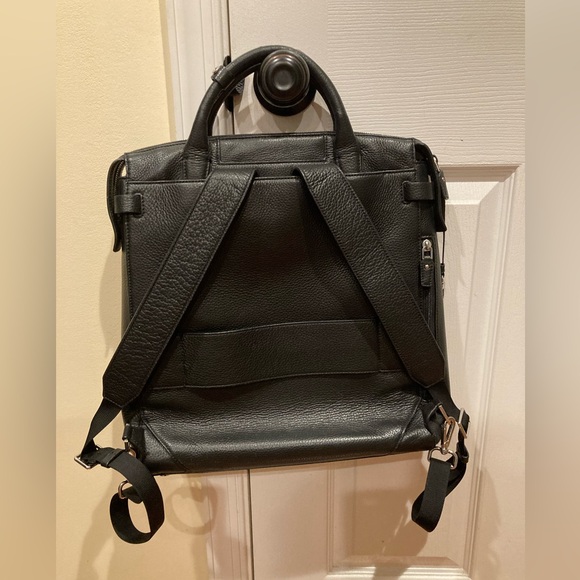 Tumi Stanton Safra Black Leather convertible Bagpack Unisex. main image 11